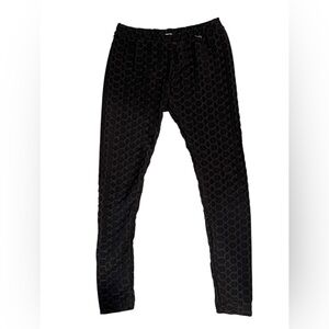 Sparkle & Fizz Girls Black Textured Leggings – Size M (7/8) - Preloved